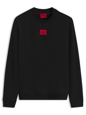 HUGO BOSS COTTON-TERRY SWEATSHIRT WITH LOGO LABEL Men's SIZE Large